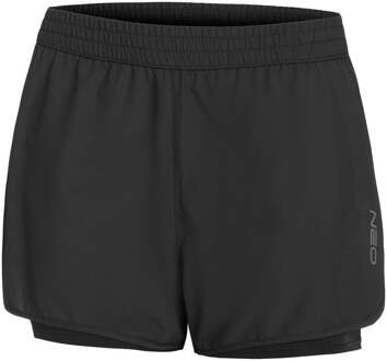 Neo Flyweight TEK 2in1 Hardloopshorts Dames-Zwart - XS,S,M,L,XL