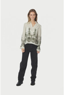 Neo Noir amara stripe emb 1633 723 dusty green Groen - 36