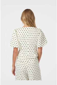 Neo Noir anela dot blouse 167821 120 white Ecru - 36