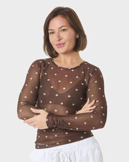 Neo Noir Blouse lange mouw 168270 ella Bruin - 38