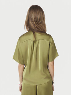 Neo Noir casadia heavy sateen blouse 165695 340 sage green Groen - 36
