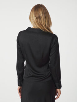 Neo Noir christy heavy sateen bedaz shirt 166892 100 Zwart - 36