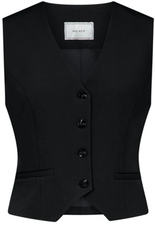Neo Noir Elegant Vest Pak Kwaliteit Knopen Neo Noir , Black , Dames - S,Xs