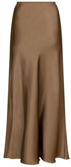 Neo Noir vicky heavy sateen skirt 159588 811 dark - maat 34 Taupe