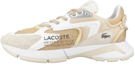 Neo Textiel Sneakers Lacoste , Beige , Heren - 41 Eu,44 Eu,42 Eu,43 EU