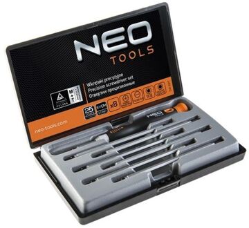 Neo Tools Precisieschroevendraaierset 5dlg, Verwisselbaar, Magnetisch, Crmo Staal