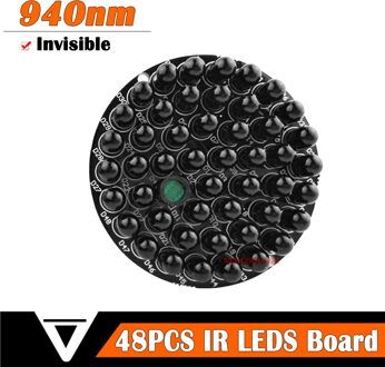 Neocoolcam Onzichtbare 940nm Geen Rode Belichting Nachts 48Pcs Black Ir Leds Infrarood Licht Boord Voor Ir Illuminator Cctv accessoires