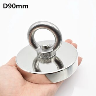 Neodymium magneet D90mm houder super krachtige hole Circulaire ring salvage vissen magneet haak permanente diepzee Trekken Montage