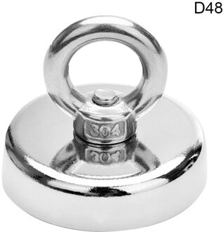 Neodymium Magneet Super Sterke Krachtige Salvage Haak Vissen Magnetische Ronde MOUN777 D48