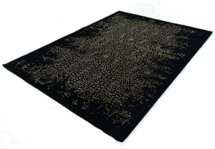 Neoklassieke Vloerkleed Craft Deluxe 23448-975 Zwart-Goud-80 x 150 cm