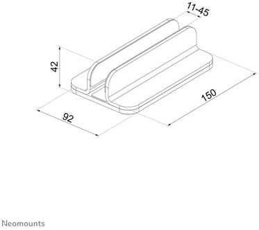 NeoMounts NSLS300BLACK Laptopstandaard Zwart