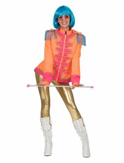 Neon Beatles jas dames oranje Oranje, Multikleur - Print