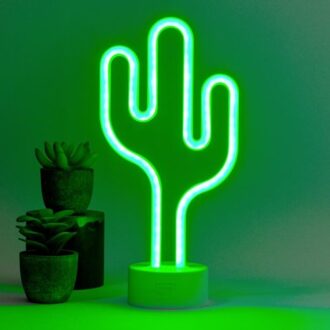 neon effect led lamp - cactus
