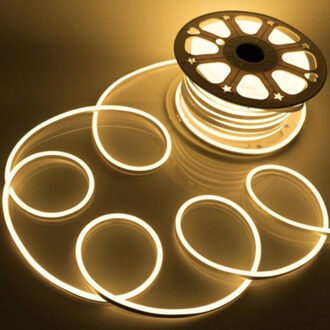 Neon Flex Ledstrip 230V - Warm Wit 2700K - Dimbaar
