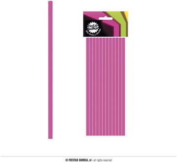 Neon Fuchsia Rietjes (12st) Roze