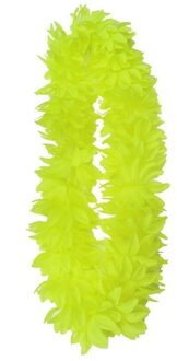 Neon gele hawaii krans slinger Geel