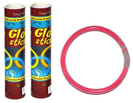 Neon glow in the dark armbandjes 200 stuks