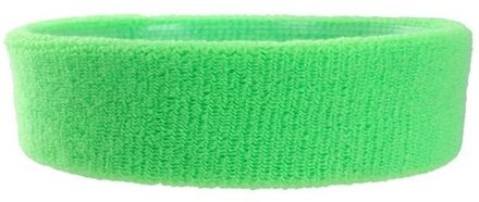 Neon groen hoofd zweetband - voor volwassenen - haarband - fluor - carnaval verkleed - sport