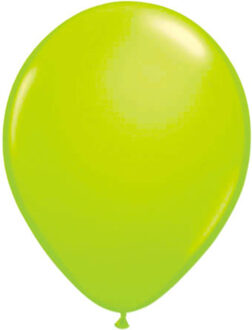 Neon kleur groen latex ballonnen - 8x stuks - 25 cm - Versiering - Ballonnen