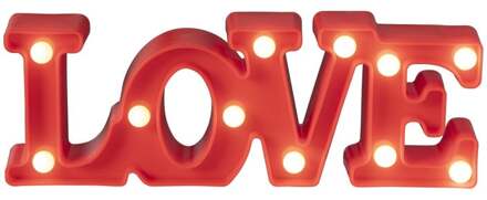 Neon LED lamp LOVE - rood - 30x10 cm