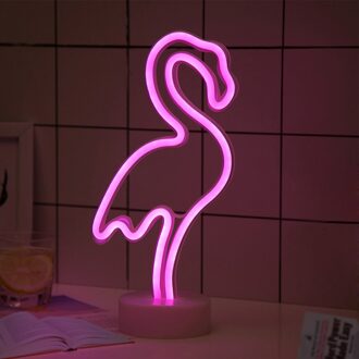 Neon Led Verlichting Teken Nachtlampje Art Decoratieve Verlichting Kinderen Home Decor Voor Woonkamer Slaapkamer Kleurrijke Lamp flamingo