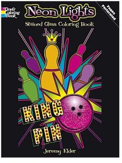 Neon Lights Stained Glass Coloring Book