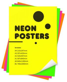 Neon posters (10 st) drukken