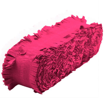 Neon roze crepe papier slinger 18 meter Fuchsia