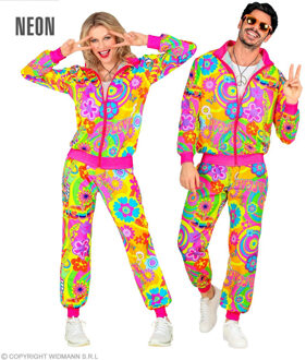 Neon Trainingspak Groovy Love Unisex Multikleur - Print
