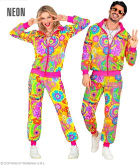 Neon Trainingspak Groovy Love Unisex Multikleur - Print