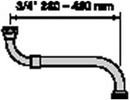Neoperl boven/onderuitloop 28-48 cm,