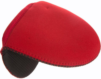 Neopreen ovenwant - ovenhandschoen - zwart/rood - 13,5 x 11 cm - Pannenlap - Keukenhandschoen