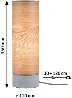 Neordic Skadi tafellamp max. 1x20W E14 Hout/grijs 230V hout/beton