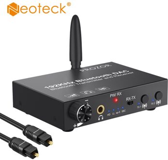 Neoteck 192Khz Bluetooth Dac Digitaal Naar Analoog Audio Converter Bluetooth 5.0 Zender Ontvanger Ondersteuning Aptx Hd Voor Hoofdtelefoon