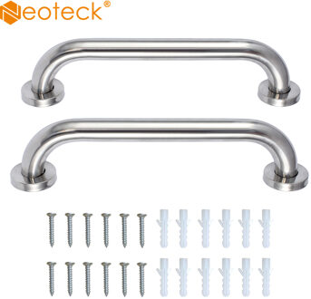 Neoteck 2 Stuks Roestvrij Staal Anti-Slip Badkamer Zuignap Handvat Grab Bar Voor Ouderen Veiligheid Bad Douche Grab bar Handvat Rail
