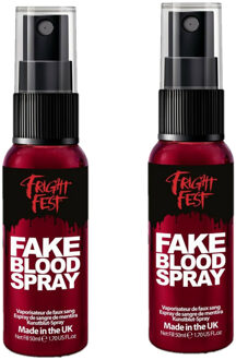 Nep bloed schmink/make up - 2x - spray - 50 ml