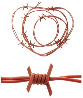 Nep decoratie prikkeldraad - 3x - 2,5 meter - Carnaval/Halloween/horror thema versiering