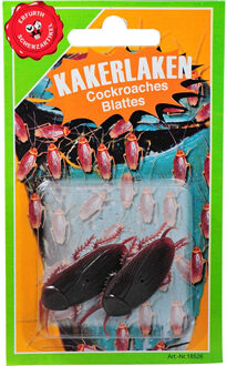 Nep kakkerlakken - 2x - fopartikelen - kunststof - Horror insecten