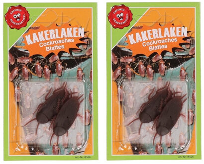 Nep kakkerlakken - 6x - fopartikelen - kunststof - Horror insecten