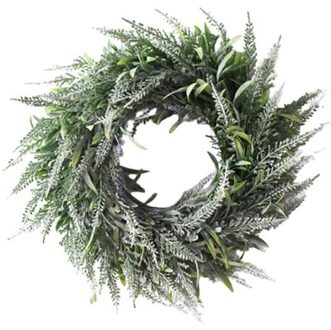 Nep Lavendel Opknoping Krans Garland Voor Voordeur Kerst Decoratie Bruiloft K1W5