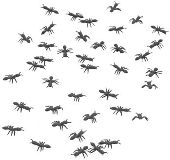 Nep mieren - 2 cm - zwart - 100x - horror/griezel decoratie dierenA - Feestdecoratievoorwerp
