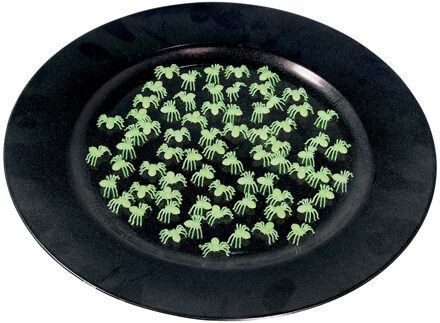 Nep spinnen/spinnetjes 3 x 3 cm - glow in the dark - 70x stuks - Horror/griezel decoratie beestjes Fluor groen