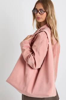 Nep Suède Draagtas, Pink - ONE SIZE