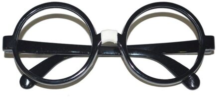 Nerd verkleed bril - zwart - volwassenen - carnaval verkleedbril - Harry