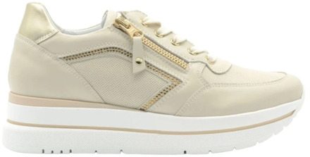 NeroGiardini Lage Sneakers Nerogiardini , Beige , Dames - 36 EU