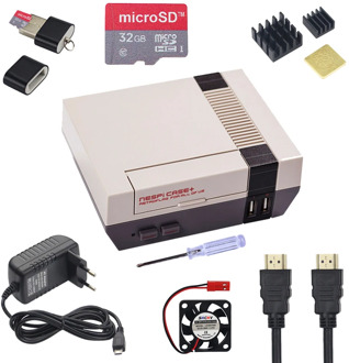 NESPi CASE+ Plus for Raspberry Pi 3 Model B+ |Retroflag Case + 32GB SD Card + Power Adapter + Fan + HDMI Cable for Retropie Game