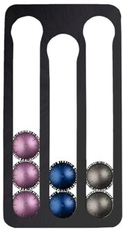 Nespresso Vertuoline Koffie Capsule Houder Stand Muur Gemonteerde Koffie Capsule Opbergdoos Koffie Pods Opslag Planken Hold 17 zwart