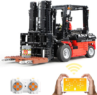 Nest Gift 1719+Pcs 1:10 2.4G RC Fork Lift Truck Building Blocks Construction Vehicle Kit