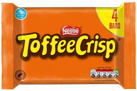 Nestle Nestle - Toffee Crisp Milk Chocolate Bar Multipack 4-Pack 124 Gram