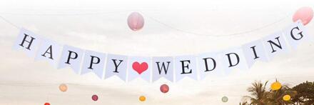 Net Getrouwd Mr Mrs Wedding Banner Garland Party Vlaggen Candy Bar Decoratie Event Levert Confetti Engagement Wedding Gooien